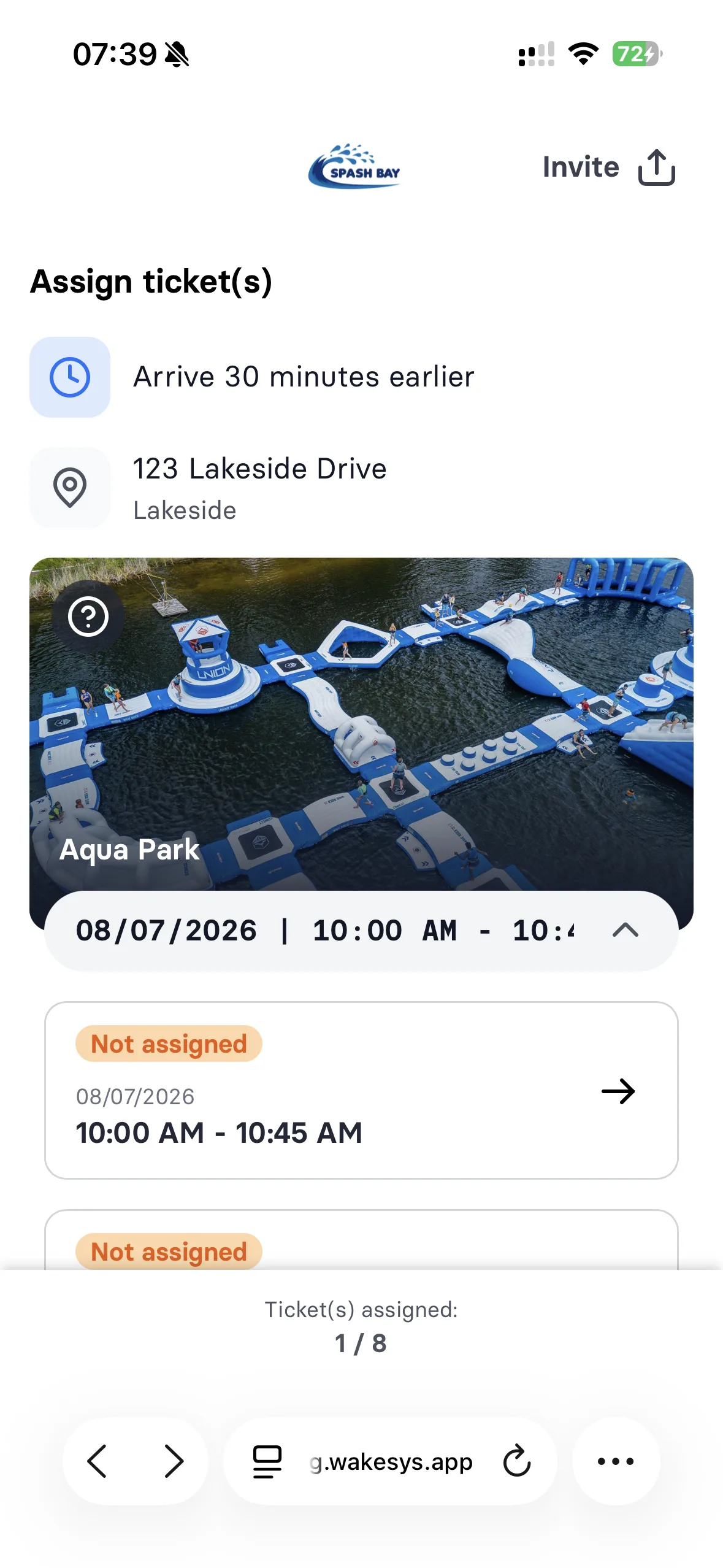 Eight tickets across two activities, assigned one at a time - 1