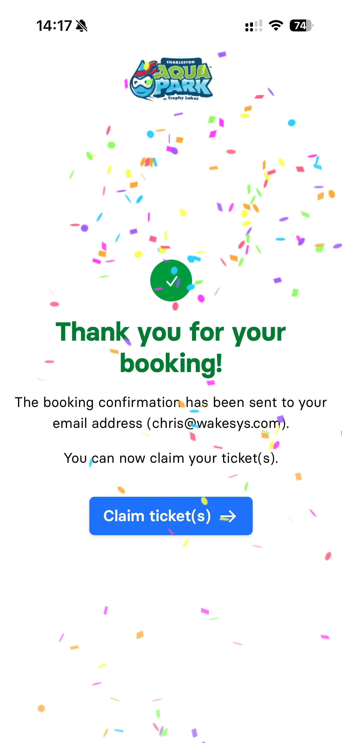 Mobile booking flow - step 5