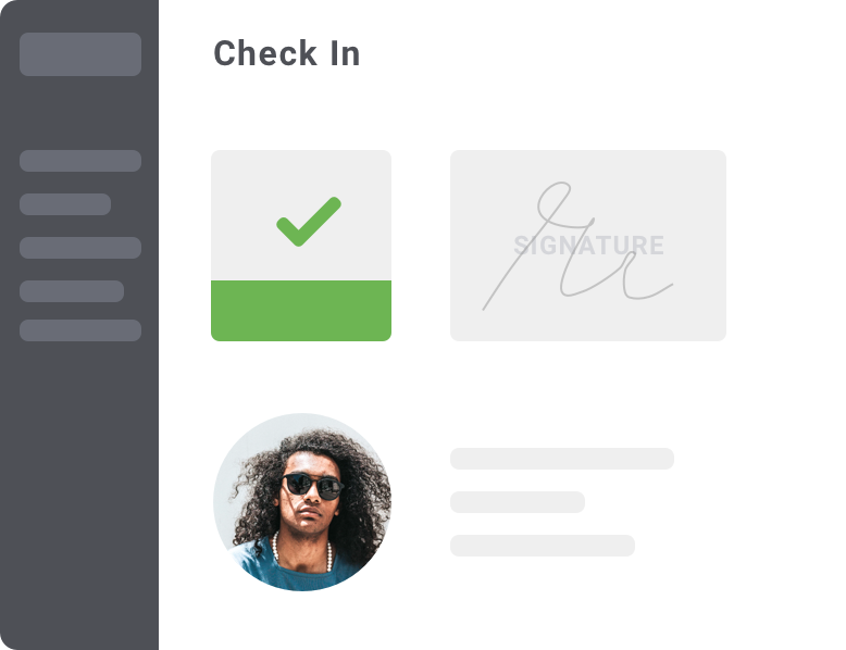 Booking interface for the staff